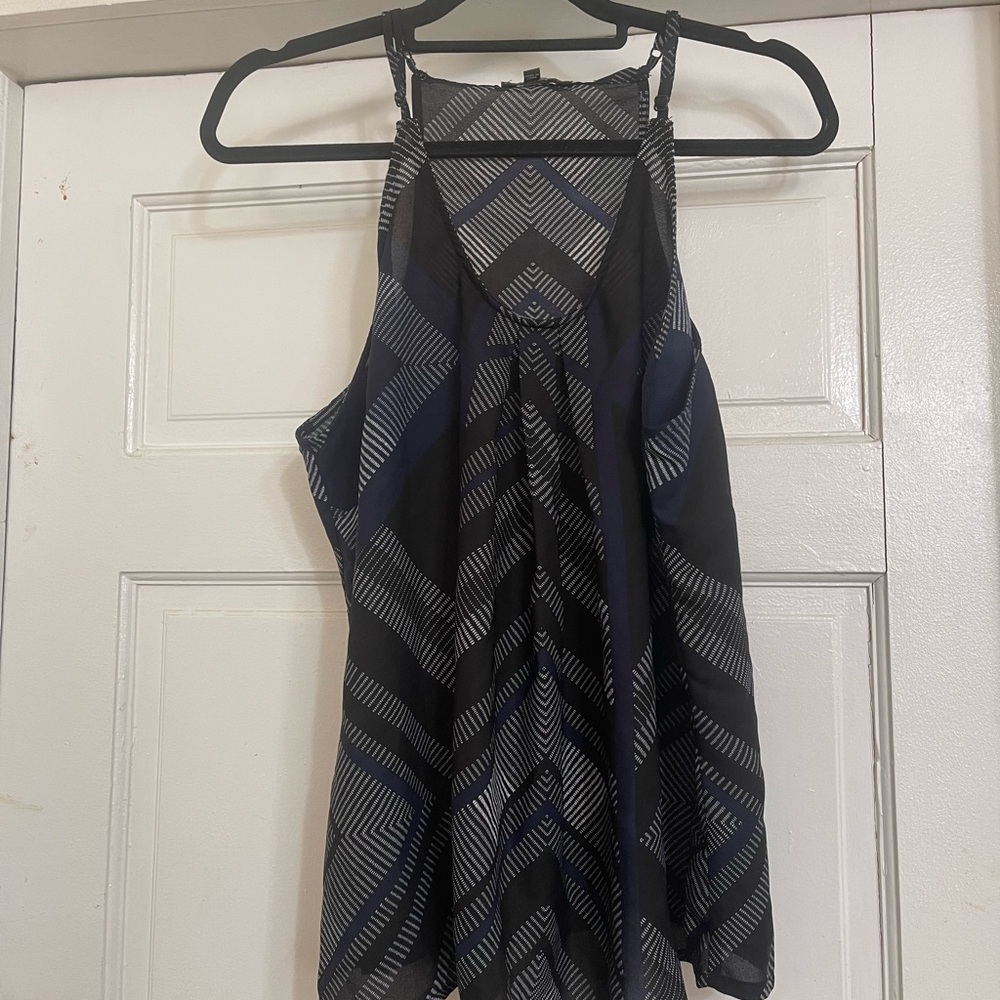 Soirée sleeveless blouse, 100% polyester, size L